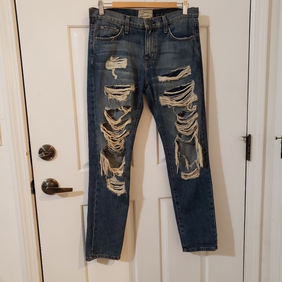 Current Elliott | Fling Jeans Westward Destroy 26 - Picture 1 of 9